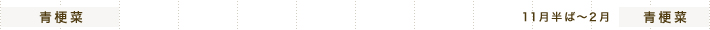 青梗菜 11月半ば～2月