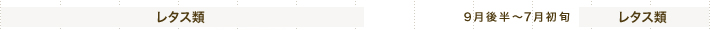 レタス類 9月後半～7月初旬